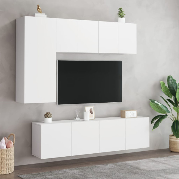Muebles para TV de pared 2 unidades blanco 60x30x41 cm M 3