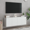 Muebles para TV de pared 2 unidades blanco 60x30x41 cm 4