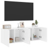 Muebles para TV de pared 2 unidades blanco 60x30x41 cm 5