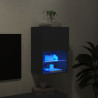 Mueble para TV con luces LED negro 40.5x30x60 cm 5