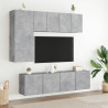 Muebles para TV de pared 2 unidades gris hormigón 60x30x41 cm 3