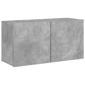 Mueble para TV de pared gris hormigón 80x30x41 cm H