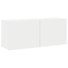 Mueble para TV de pared blanco 100x30x41 cm 2