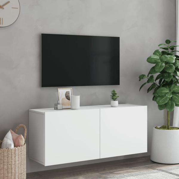Mueble para TV de pared blanco 100x30x41 cm M 3