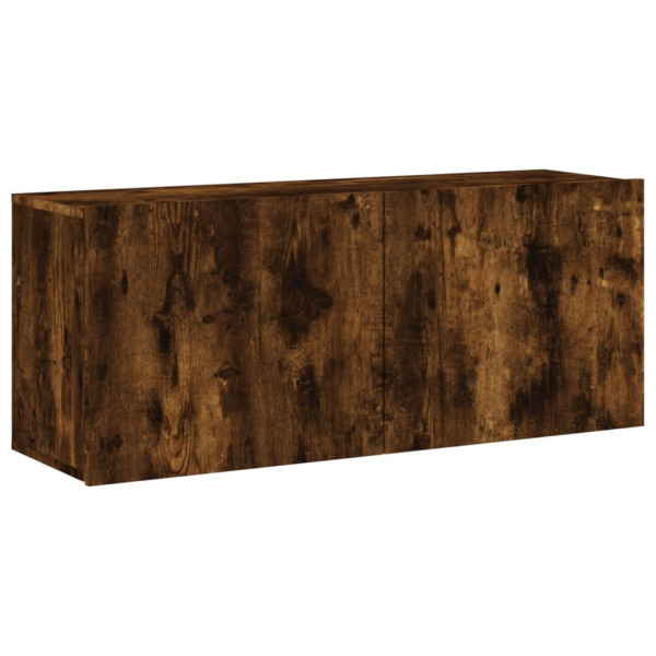 Mueble para TV de pared roble ahumado 100x30x41 cm M 2