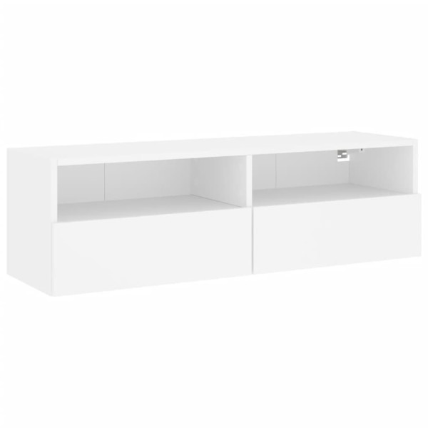 Móvel de parede p/ TV 100x30x30 cm derivados de madeira branco M 2