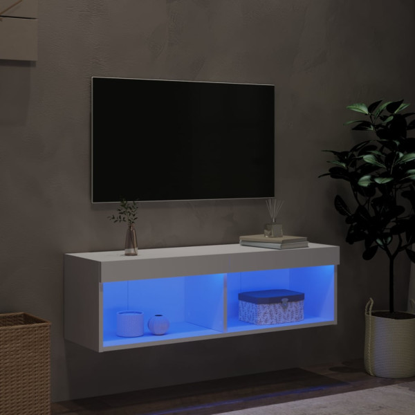Mueble para TV con luces LED blanco 100x30x30 cm M 3