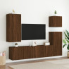 Mueble TV de pared madera ingeniería marrón roble 40.5x30x90 cm 4