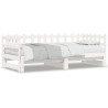 Sofá-cama de puxar 2x(80x200) cm pinho maciço branco 1