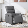 Sillón reclinable eléctrico de tela gris oscuro 1