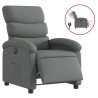 Sillón reclinable eléctrico de tela gris oscuro 2