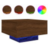 Mesa de centro com luzes LED 55x55x31 cm carvalho castanho 1