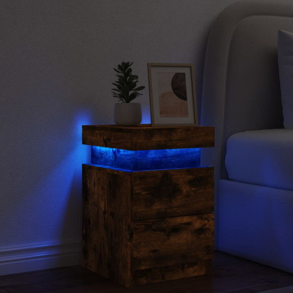 Mesa de noite com luzes LED 35x39x55 cm M 4
