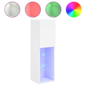 Mueble para TV con luces LED blanco 30.5x30x102 cm H