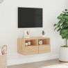 Mueble de TV de pared madera ingeniería roble Sonoma 60x30x30cm 3