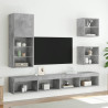 Mueble para TV con luces LED gris hormigón 40.5x30x102 cm 3