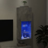 Mueble para TV con luces LED gris hormigón 40.5x30x102 cm 5