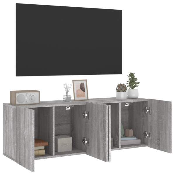 Muebles para TV de pared 2 unidades gris Sonoma 60x30x41 cm M 5