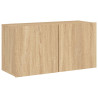 Mueble para TV de pared roble Sonoma 80x30x41 cm 2