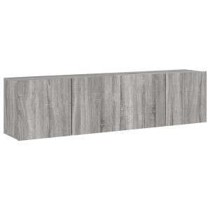 Móveis de parede para TV 2 pcs 80x30x41 cm cinzento sonoma H