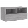 Mueble de pared TV madera de ingeniería Sonoma gris 60x30x30 cm 2