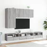 Mueble de pared TV madera de ingeniería Sonoma gris 60x30x30 cm 4