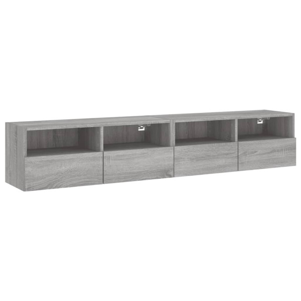 Móveis parede p/ TV 2pcs 80x30x30cm deriv. madeira cinza sonoma M 2
