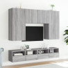 Muebles de pared para TV 2 uds madera gris Sonoma 80x30x30 cm 4