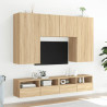 Mueble de pared TV madera ingeniería roble Sonoma 80x30x30 cm 4