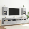 Muebles para TV con luces LED 2 uds gris hormigón 30.5x30x60 cm 3