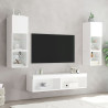 Mueble para TV con luces LED blanco 60x30x30 cm 4