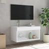 Mueble para TV con luces LED blanco 60x30x30 cm 5