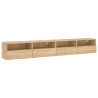 Muebles de pared para TV 2 uds madera roble Sonoma 100x30x30 cm 2