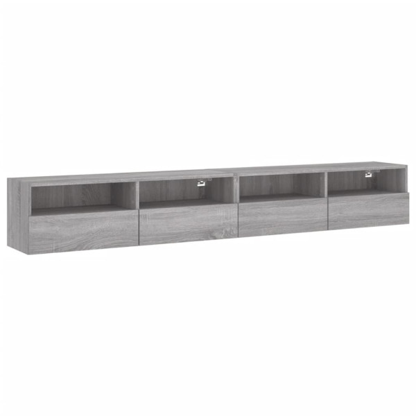Móveis parede TV 2pcs 100x30x30 cm deriv. madeira cinza sonoma M 2