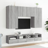 Muebles de pared para TV 2 uds madera gris Sonoma 100x30x30 cm 4