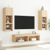 Mueble para TV con luces LED roble Sonoma 60x30x30 cm 4