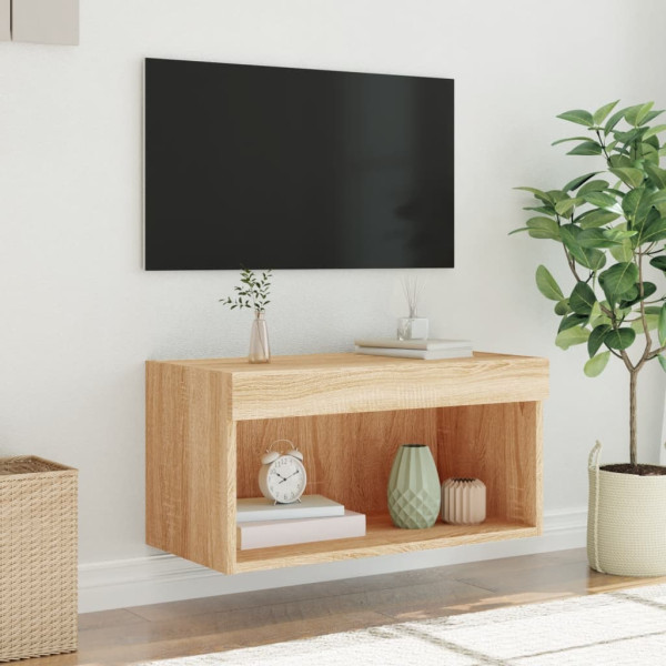 Mueble para TV con luces LED roble Sonoma 60x30x30 cm M 5