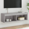 Mueble para TV con luces LED gris Sonoma 100x30x30 cm 1