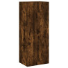 Mueble de TV de pared madera roble ahumado 40.5x30x102 cm 2