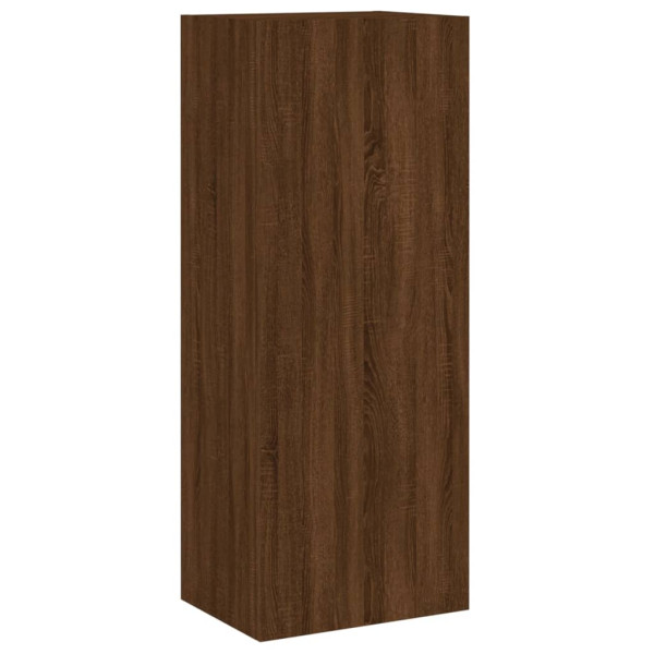 Mueble de TV de pared madera marrón roble 40.5x30x102 cm M 2
