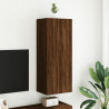 Mueble de TV de pared madera marrón roble 40.5x30x102 cm 3