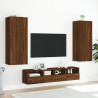 Mueble de TV de pared madera marrón roble 40.5x30x102 cm 4