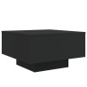 Mesa de centro con luces LED negro 55x55x31 cm 3