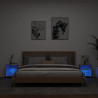 Mesitas de noche de pared con luces LED 2 unidades roble Sonoma 3