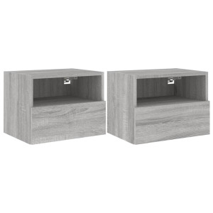 Móveis parede TV 2 pcs 40x30x30 cm deriv. madeira cinza sonoma H