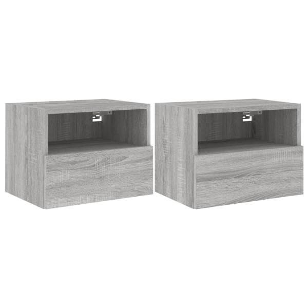 Muebles de pared para TV 2 uds madera gris Sonoma 40x30x30 cm M 2