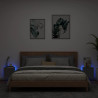 Muebles de TV de pared con luces LED 2 uds negro 30.5x35x30 cm 3
