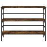 Mesa consola madera de ingeniería roble ahumado 100x32x75 cm 5