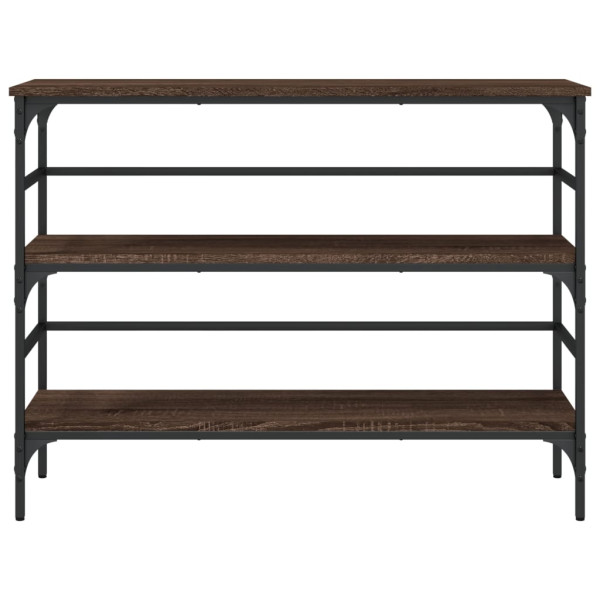 Mesa consola 100x32x75 cm derivados madeira carvalho castanho M 5