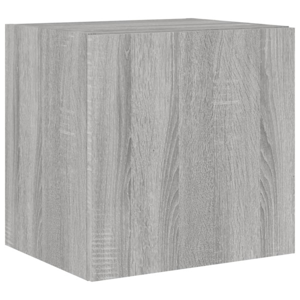 Mueble de TV de pared con luces LED gris Sonoma 40.5x35x40 cm M 3